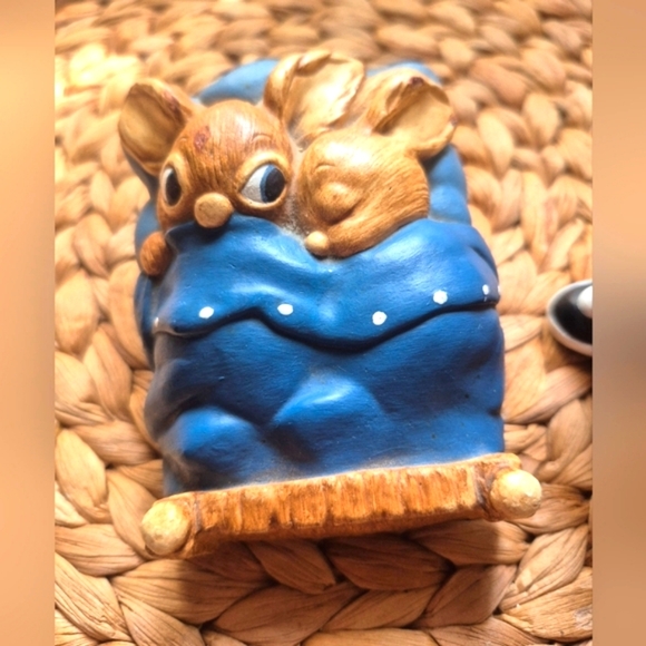 Vintage "Barney" Rabbit And "Twins" Pendelfin Hand Painted Stonecraft England UK - Picture 2 of 6